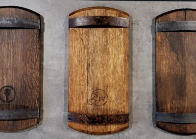 Barrel head serving trays