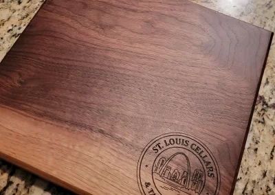 St. Louis Cellars walnut serving board