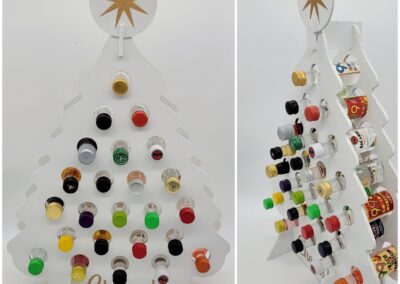 Mini liquor bottle Xmas tree (white)