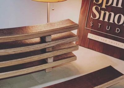 Barrel stave sushi boards