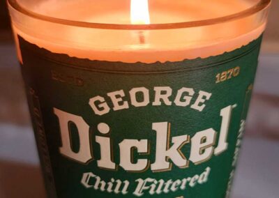 Dickel Rye bottle scented soy wax candle