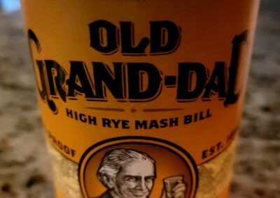Old Grand-Dad bottle scented soy wax candle