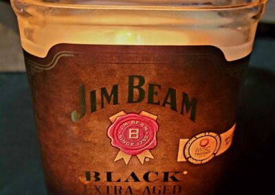 Jim Beam Black bottle scented soy wax candle