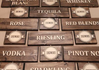 Dogwood Wine & Spirits in-store signage