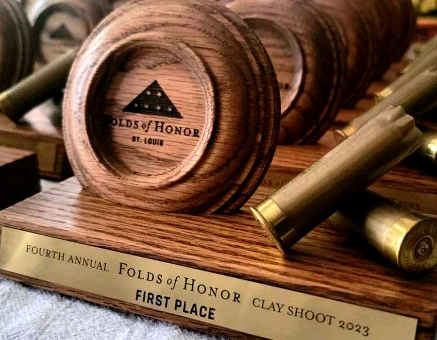 Folds of Honor Clay Shoot trophy