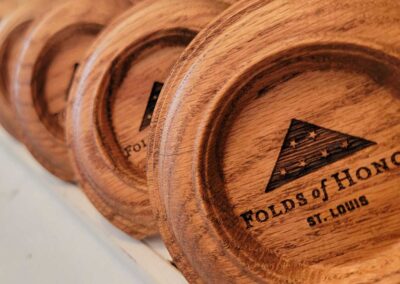 Folds of Honor red oak clay birds