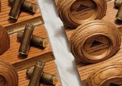 Folds of Honor Clay Shoot trophies