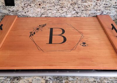 Laser-engraved stove cover