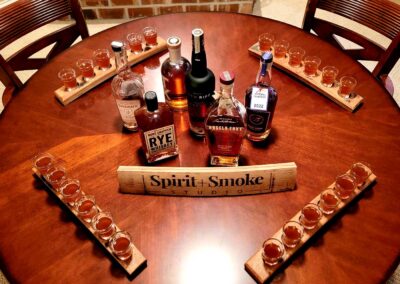 Tasting event with tasting staves