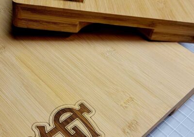 Team logo bamboo cutting boards